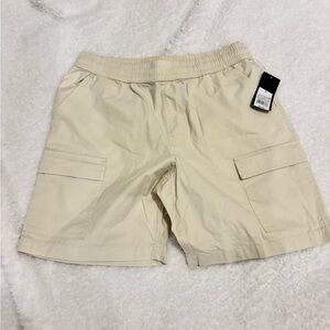 Men's Casual Cargo Shorts in Cream - Elastic Waist Original Use SZ S